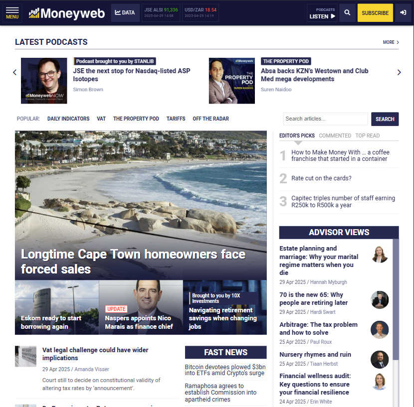 Money Web affiliate marketing website South Africa